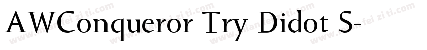 AWConqueror Try Didot S字体转换